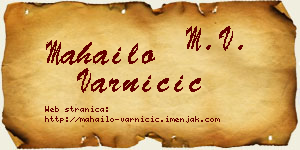Mahailo Varničić vizit kartica
